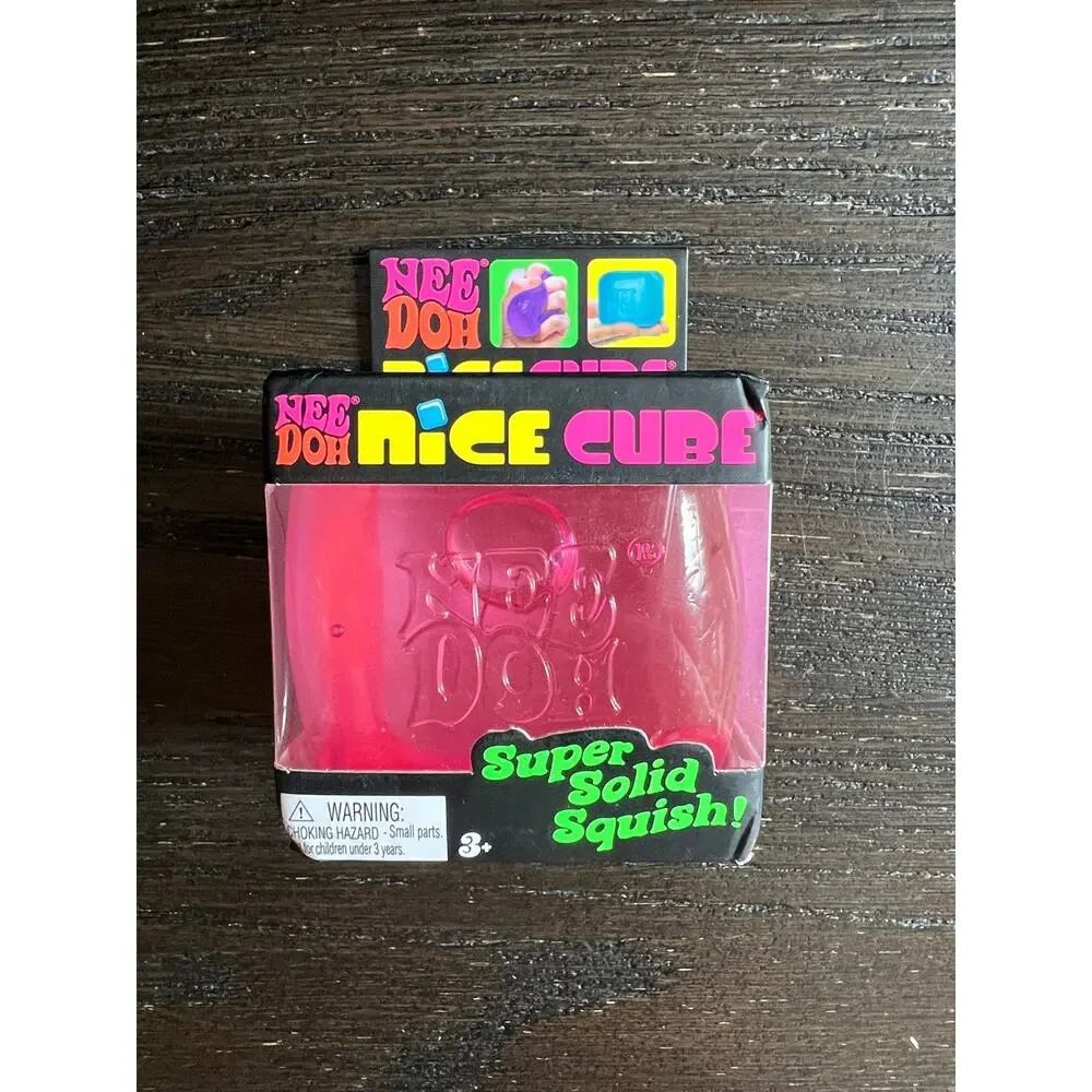 NeeDoh Nice Cube - PINK | The Original Sensory Ice Cube Squish - NIB!